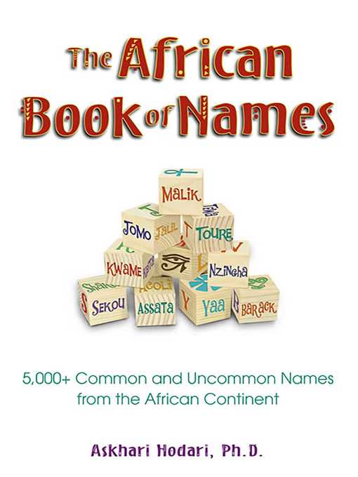 Title details for The African Book of Names by Askhari Johnson Hodari - Available